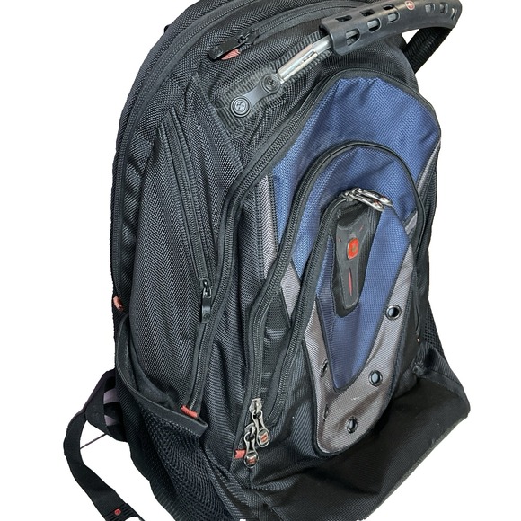 Wenger Swiss Gear Ibex 17-Inch Laptop Scansmart Backpack Bag Blue Travel School - Picture 3 of 12